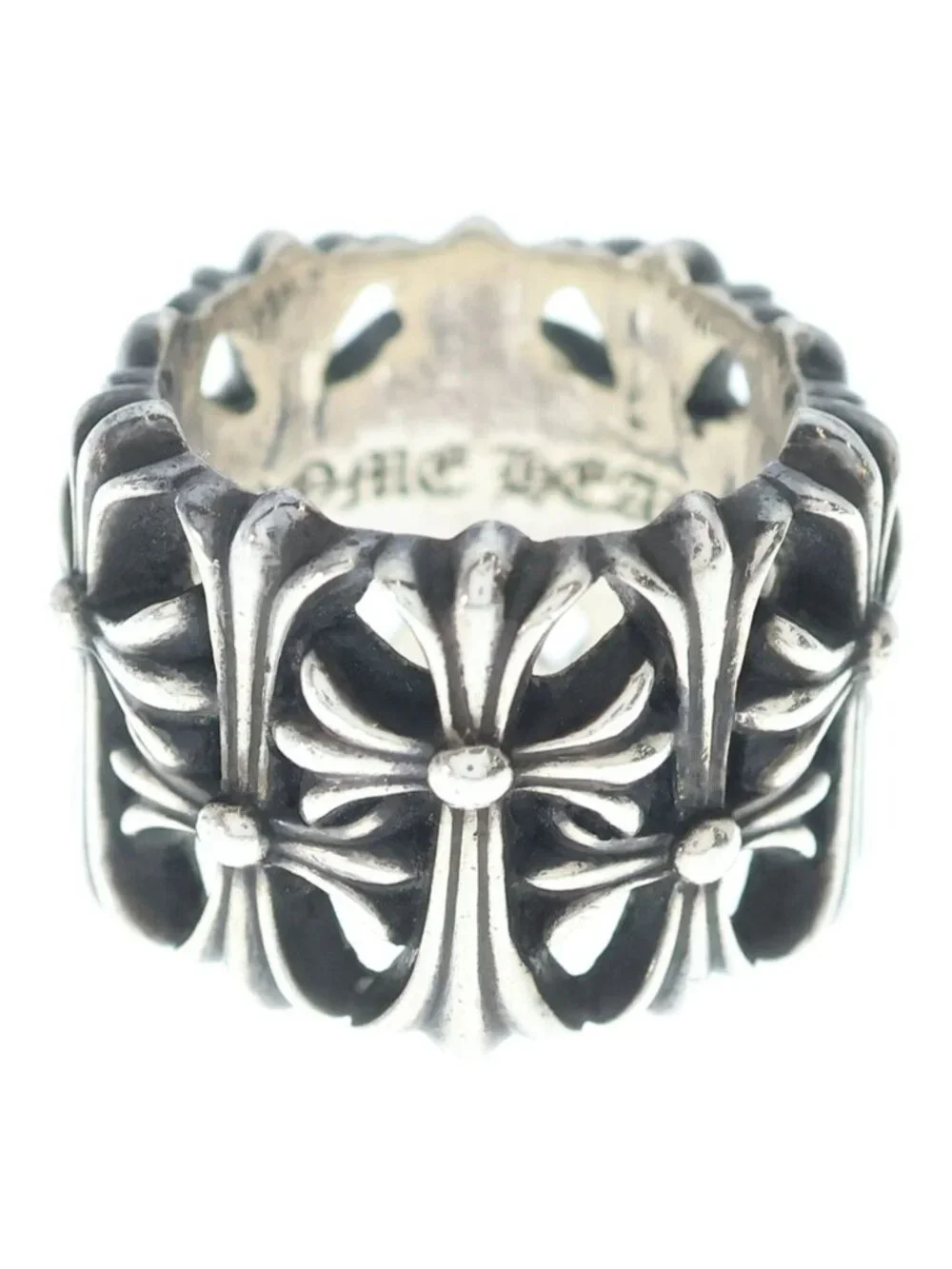 Chrome Hearts Cemetery Black Sling Silver Ring